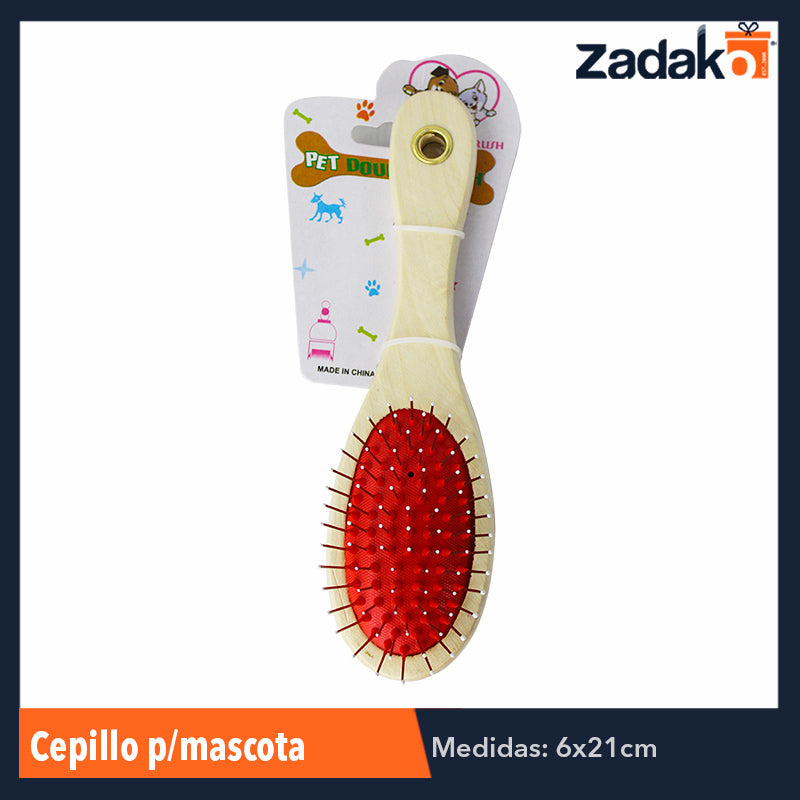 ZMA-0007 CEPILLO PARA MASCOTA, CON 1 PZ O CAJA CON 144 PZS