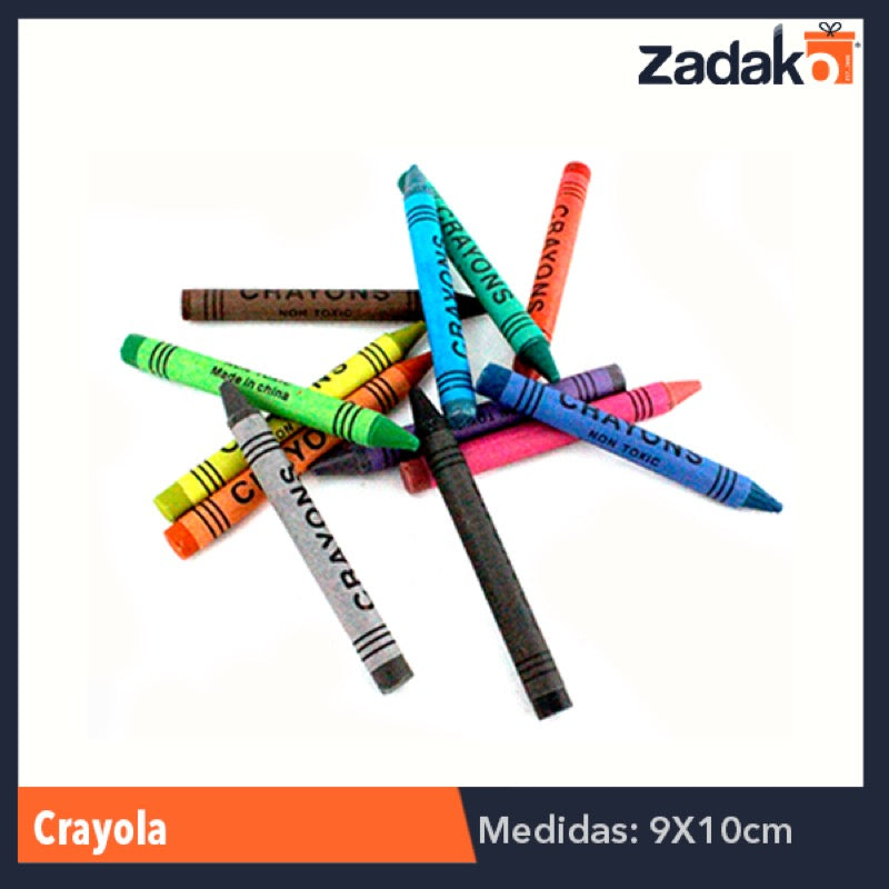 PN-0049 ZP-0137 CRAYOLA 12 COLORES, CON 1 PZ O CAJA CON 480 PZS