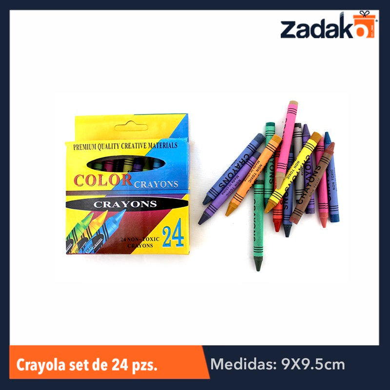 C-017 ZP-0354 SET 24 COLORES CRAYOLA CON 1 PZ O CAJA CON 288 PZS