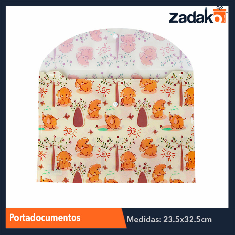 ZP-0886 PORTADOCUMENTOS PLASTICO CON 12 PIEZAS, O CAJA CON 100 PQTS