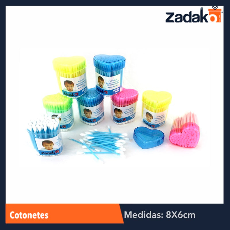 ZH-0021 B-114-86 COTONETE CORAZON, CON 12 PZS, O CAJA CON 20 PQTS
