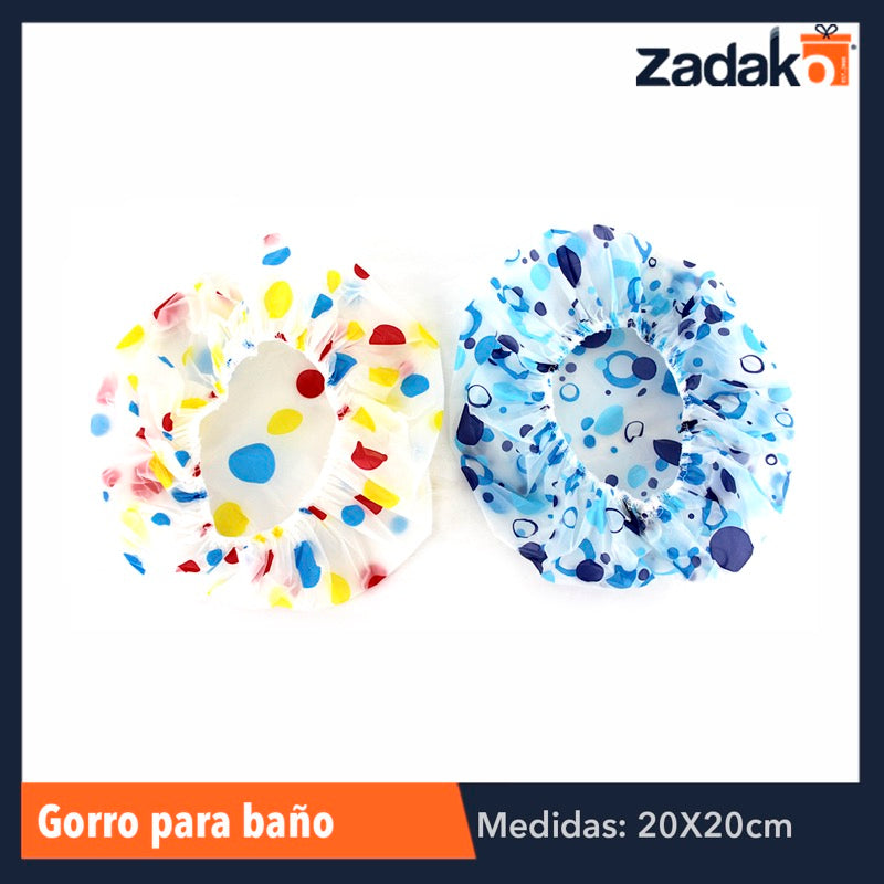 ZH-0026 GORRO PARA BAÑO CON 12 PIEZAS, O CAJA CON 100 PQTS