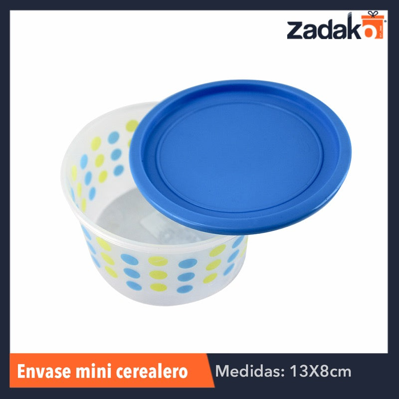 ENVASE MINI CEREALERO 900 ML NATURAL DECORADO 1 PZ O CAJA CON 144 PZS