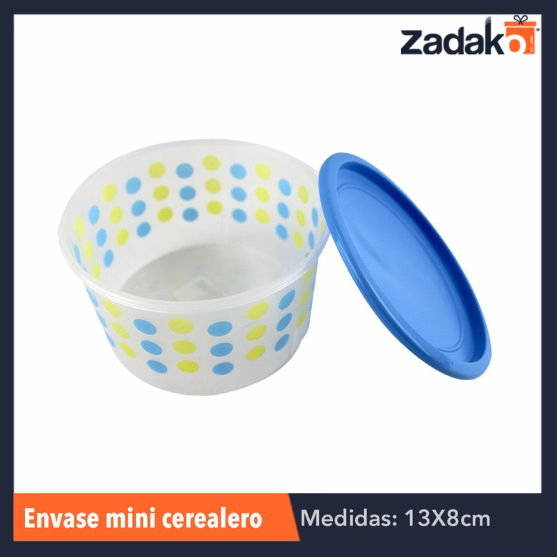ENVASE MINI CEREALERO 900 ML NATURAL DECORADO 1 PZ O CAJA CON 144 PZS