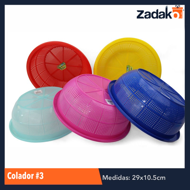 COLADOR No. 3, CON 1 PZ O CAJA CON 50 PZS