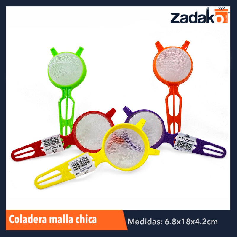COLADERA MALLA CHICA, CON 1 PZ O CAJA CON 144 PZS