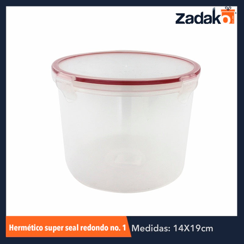 HERMETICO SUPER SEAL REDONDO NO.1 DE 2800ML, CON 1 PZ O CAJA CON 24 PZS