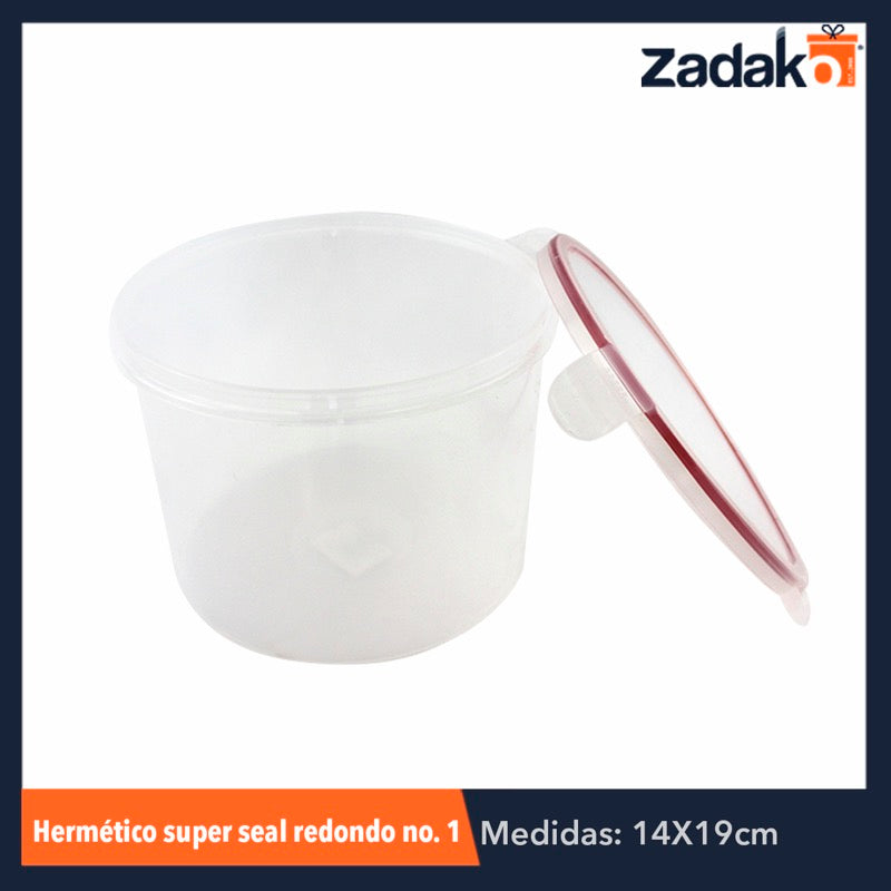 HERMETICO SUPER SEAL REDONDO NO.1 DE 2800ML, CON 1 PZ O CAJA CON 24 PZS