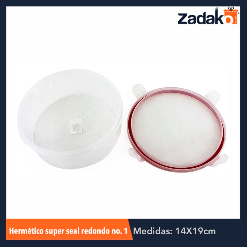 HERMETICO SUPER SEAL REDONDO NO.2  DE 1400ML, CON 1 PZ O CAJA CON 45 PZS