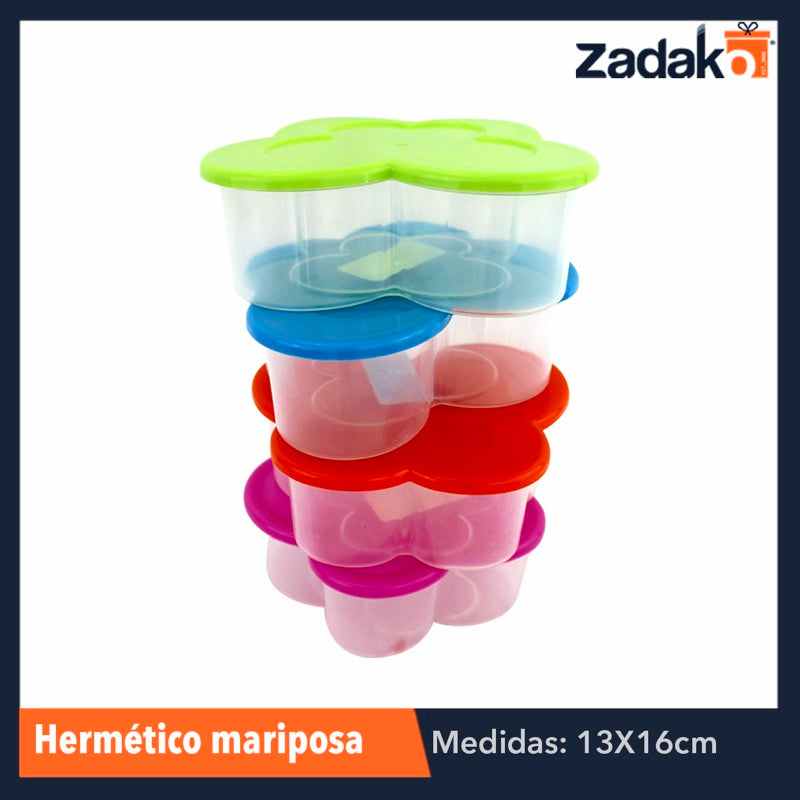 N-GPM-2766 HERMÉTICO MARIPOSA 550 ML., CON 1 PZ O CAJA CON 90 PZS