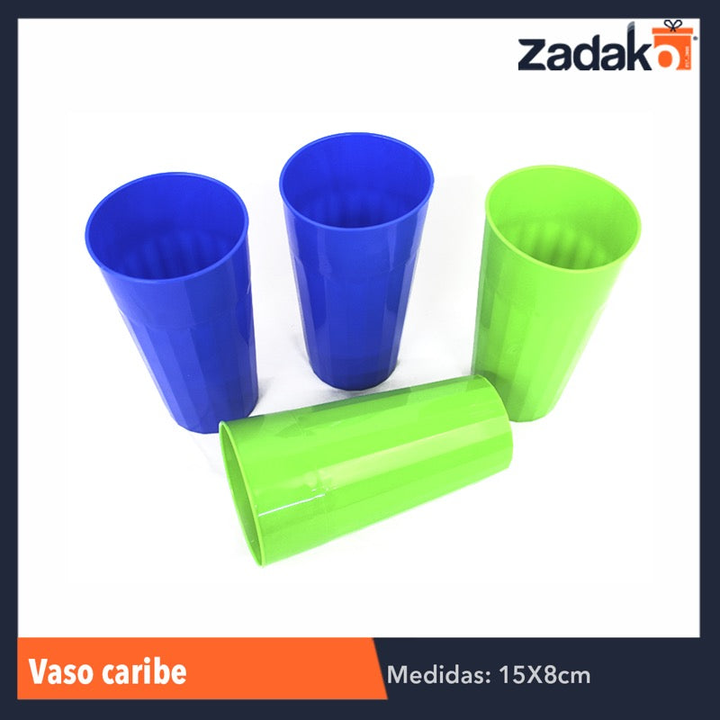 VASO CARIBE 500ML, CON 1 PZ O CAJA CON 25 PZS