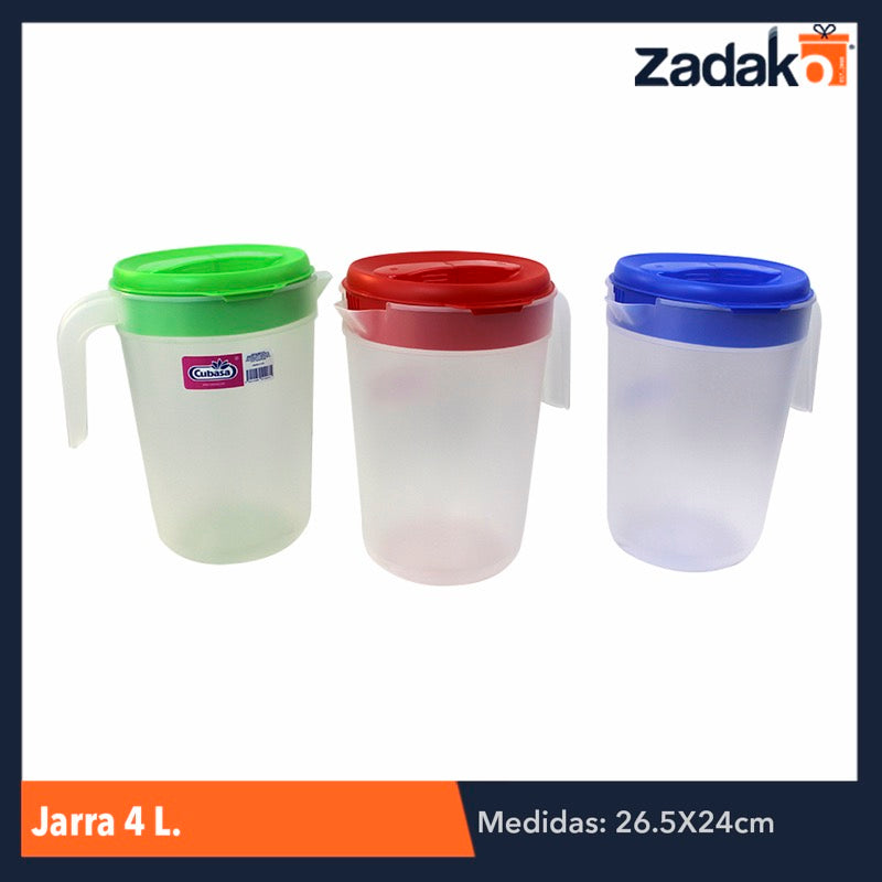 JARRA 4LT, CON 1 PZ O CAJA CON 10 PZS