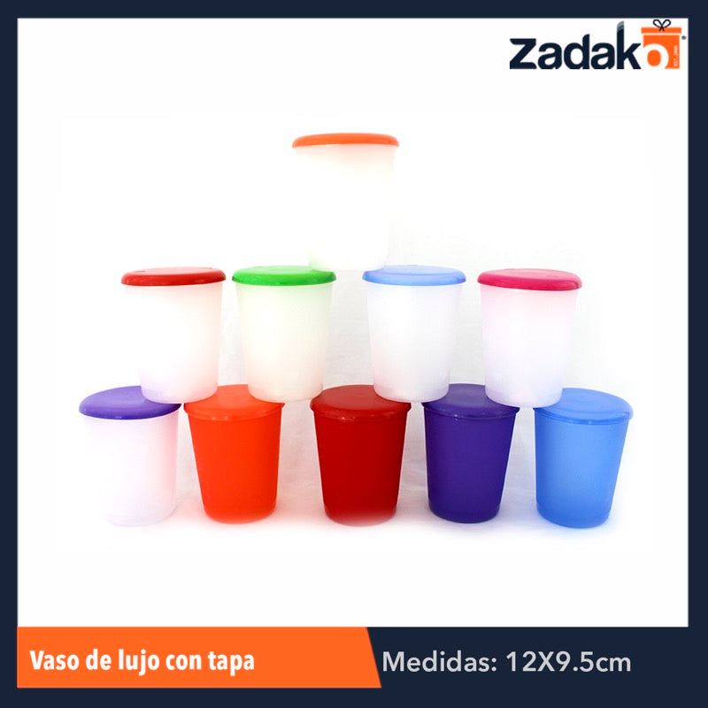 N-GPM-3814 VASO DE LUJO CON TAPA, CON 1 PZ O CAJA CON 24 PZS