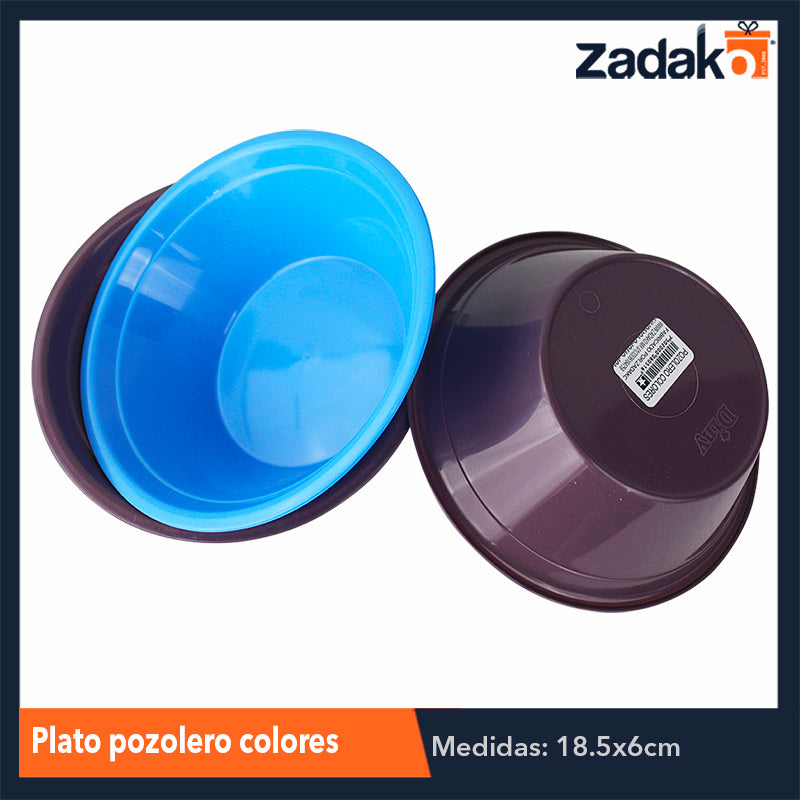 PLATO POZOLERO COLORES CON 1 PZ O CAJA CON 200 PZS