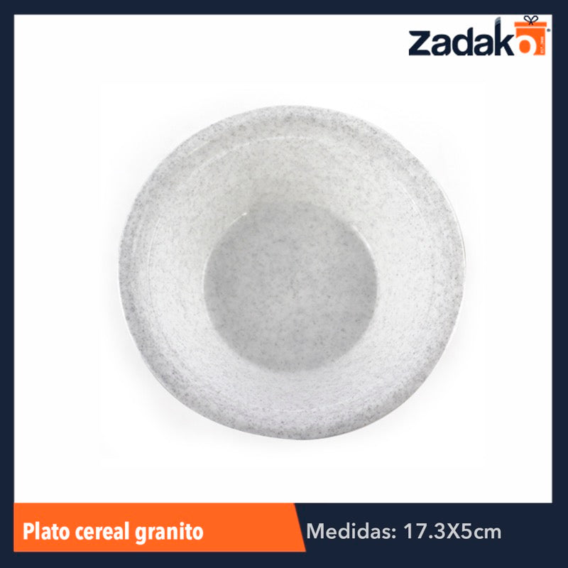 N-GPM-3009 PLATO CEREAL GRANITO, CON 1 PZ O CAJA CON 200 PZS