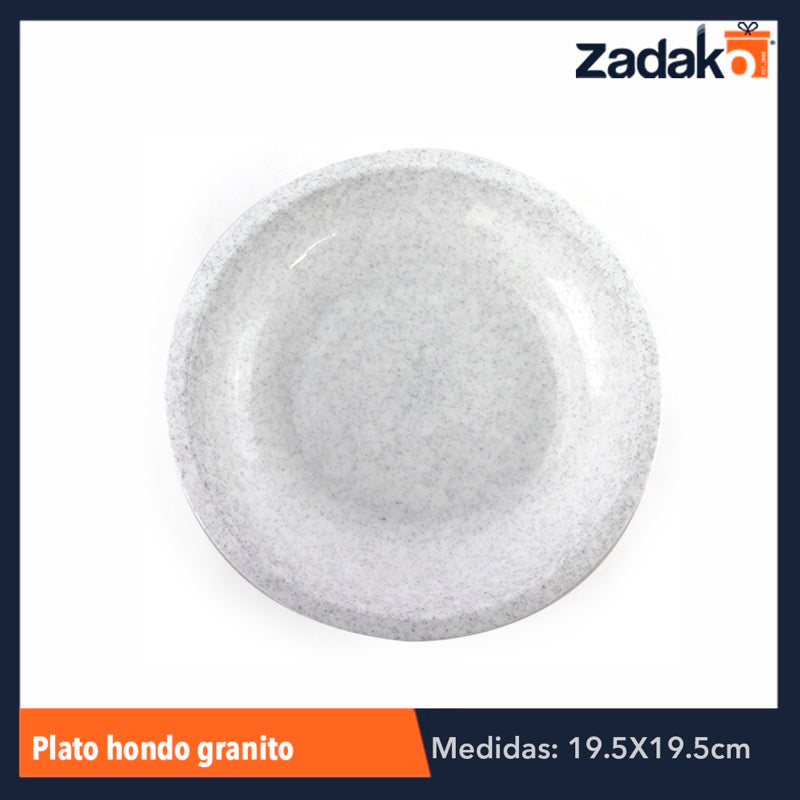 N-GPM-3226 PLATO HONDO GRANITO, CON 1 PZ O CAJA CON 200 PZS