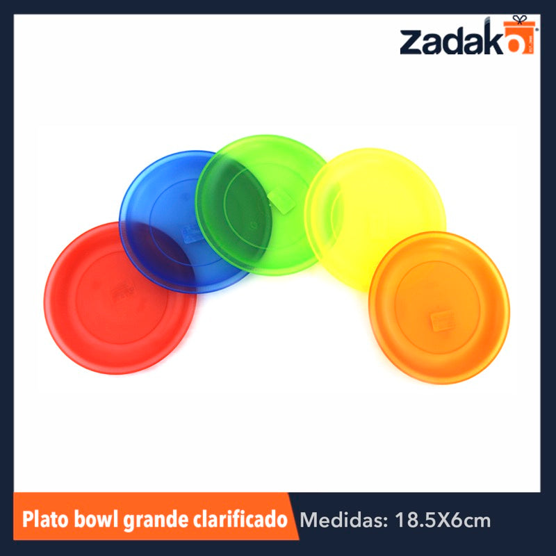 PLATO CLARIFICADO No. 20, CON 1 PZ O CAJA CON 100 PZS