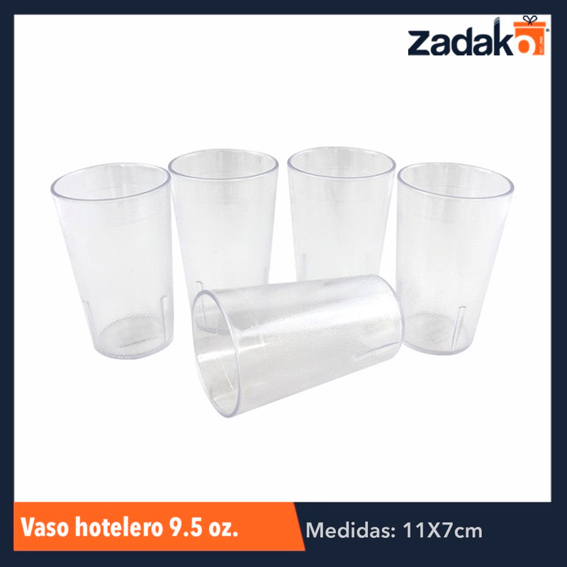 VASO HOTELERO 9.5 OZ, CON 1 PZ O CAJA CON 175 PZS