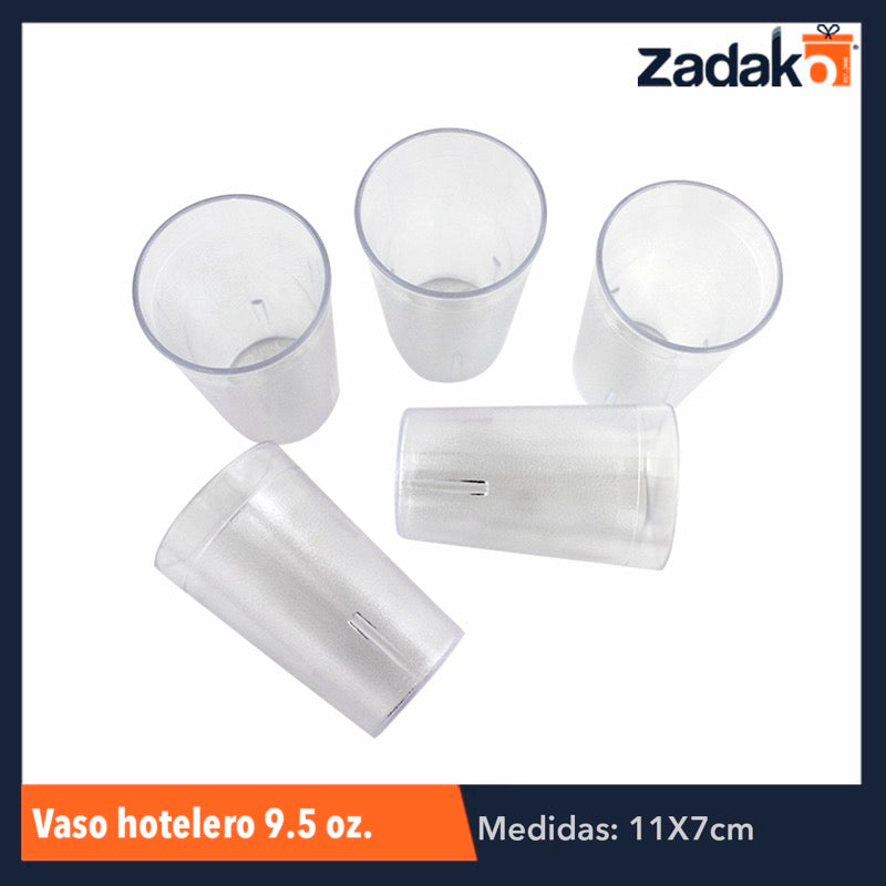 VASO HOTELERO 9.5 OZ, CON 1 PZ O CAJA CON 175 PZS