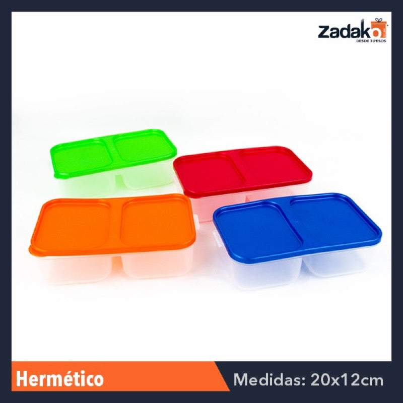 HERMÉTICO 4X7 DUO CAP 1LT, CON 1 PZ O CAJA CON 10 PZS