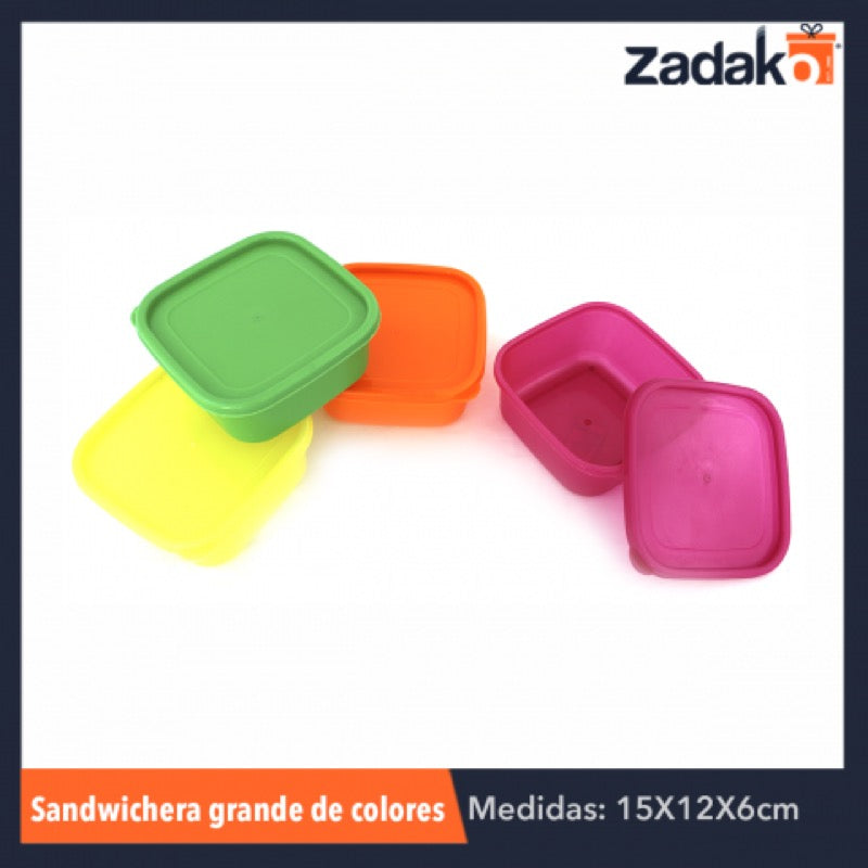 1802-C SANDWICHERA COLORES 750 MLS, CON 1 PZ O CAJA CON 100 PZS