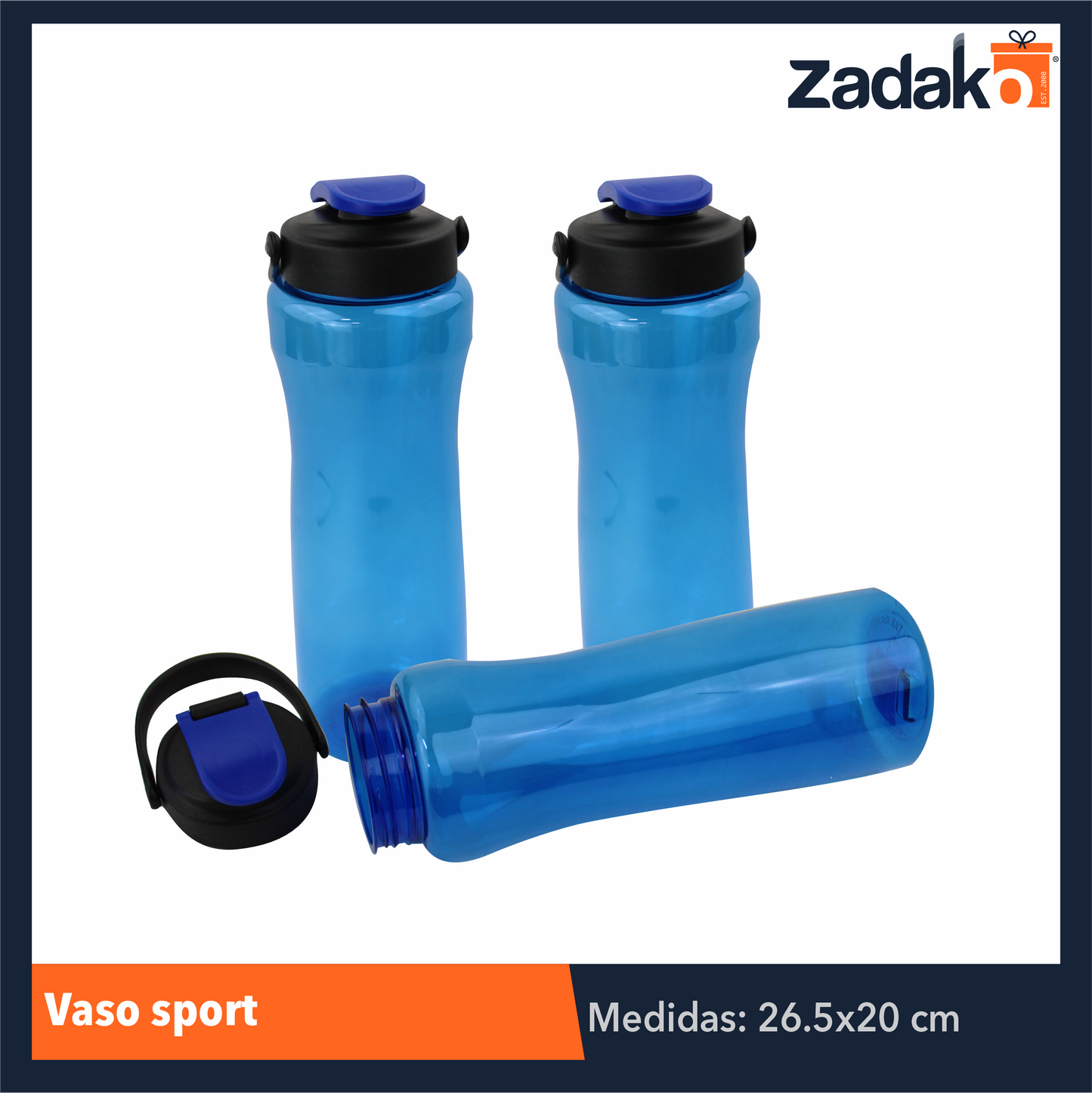 N-GPM-2220 VASO SPORT PROMOCIONAL 900 ML, VARIOS COLORES, CON 1 PZ O CAJA CON 107 PZS