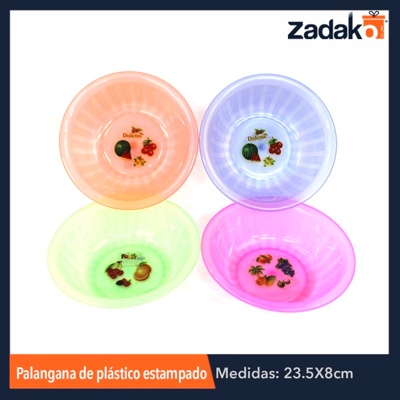 AK-2661-2 PALANGANA DE PLASTICO CON ESTAMPADO, CON 1 PZ O CAJA CON 496 PZS