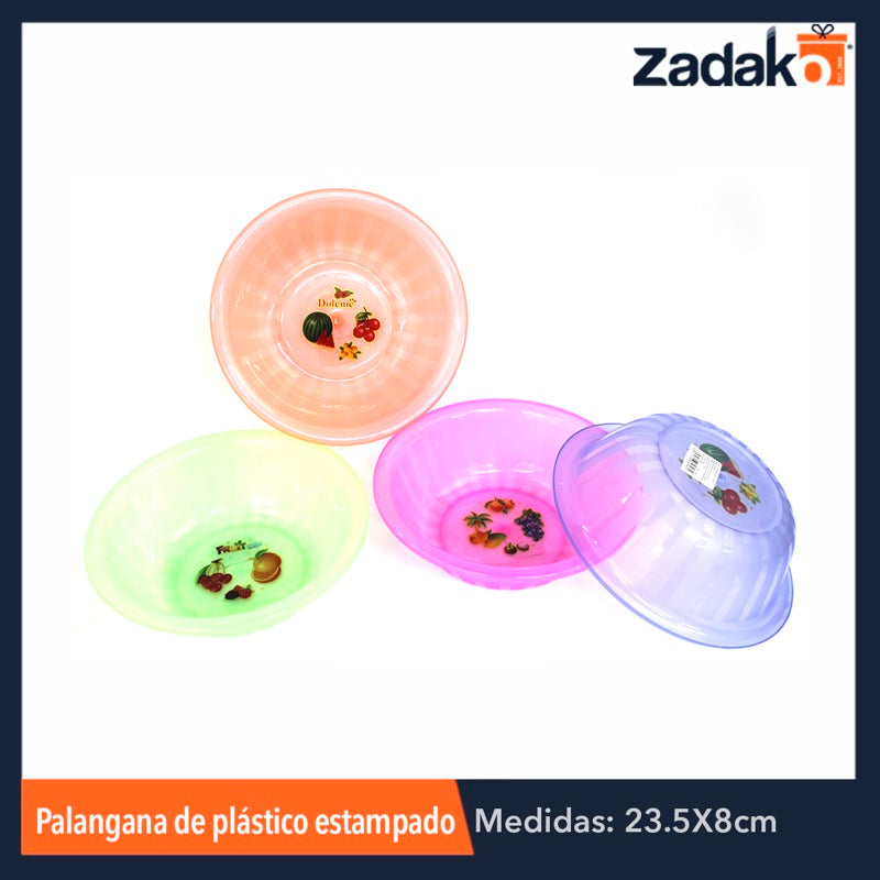 AK-2661-2 PALANGANA DE PLASTICO CON ESTAMPADO, CON 1 PZ O CAJA CON 496 PZS