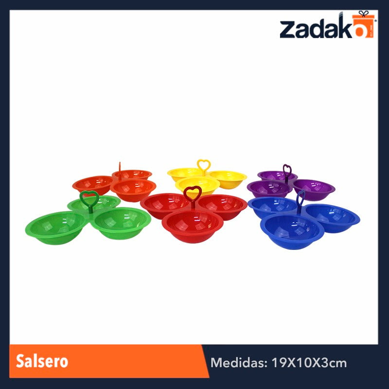 N-GPM-5472 AL-4351 SALSERA DE PLASTICO DE 3, CON 1 PZ O CAJA CON 30 PZS