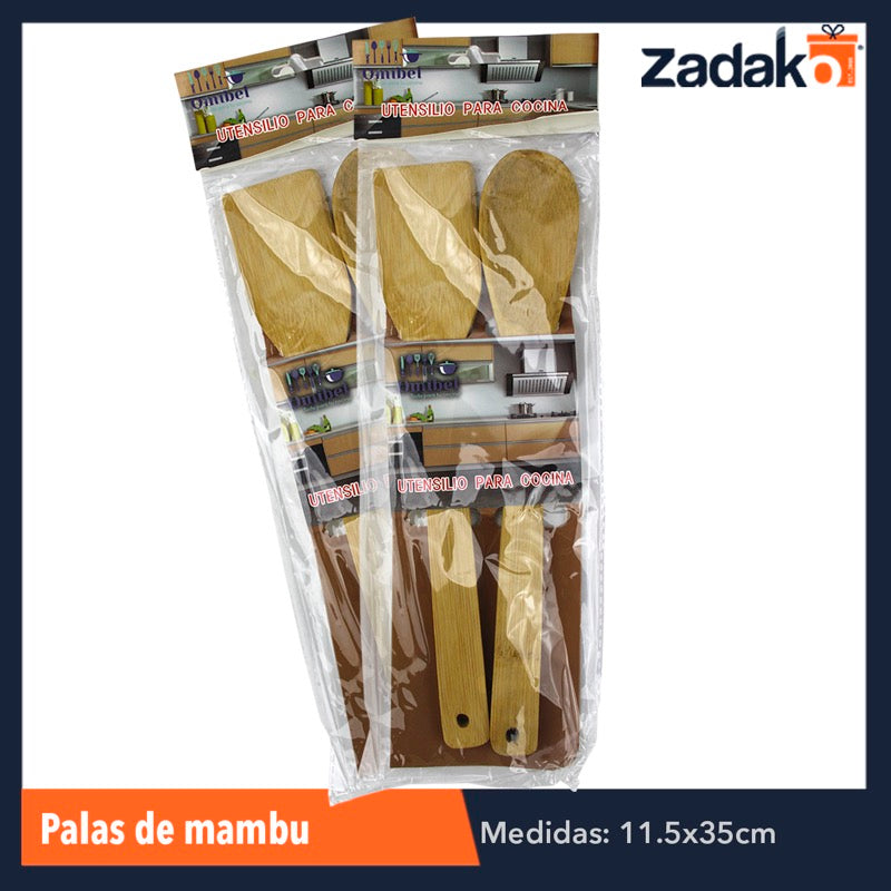 AZ-7004A JGO 2 PZS PALAS DE BAMBU, CON 1 PZ O CAJA CON 200 PZS