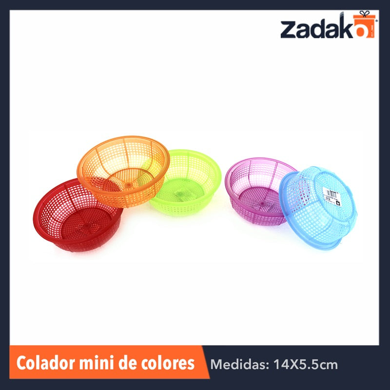 COLADOR MINI, CON 1 PZ O CAJA CON 180 PZS