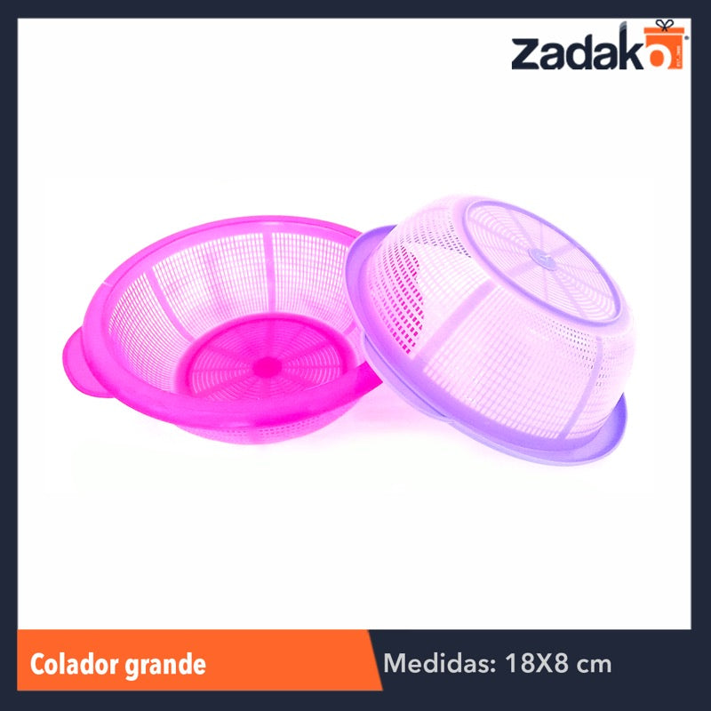 HC001 COLADOR GRANDE, CON 1 PZ O CAJA CON 100 PZS