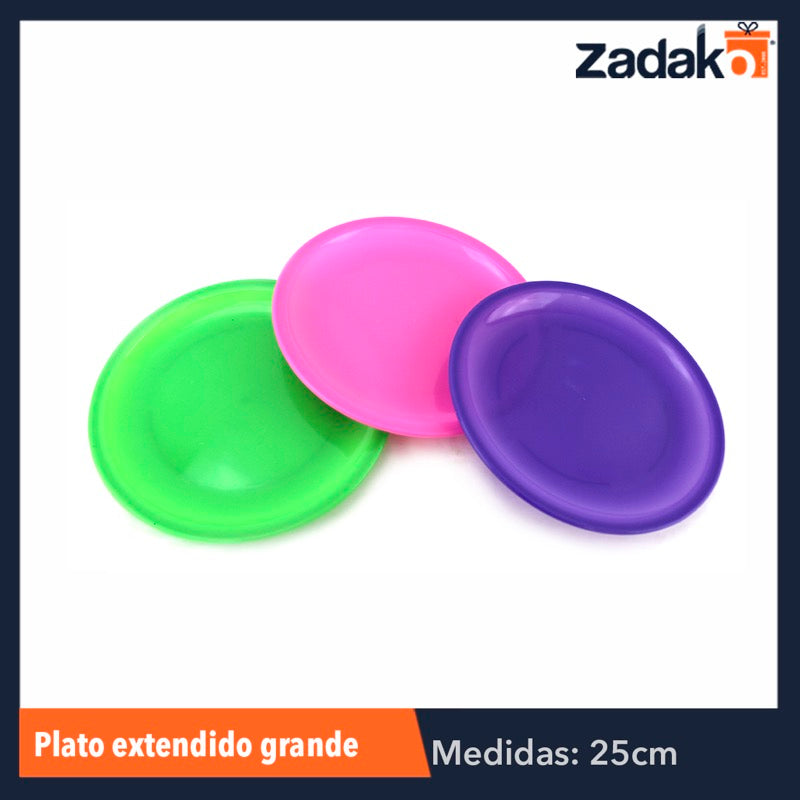 HP001 PLATO EXTENDIDO GRANDE, CON 1 PZ O CAJA CON 100 PZS
