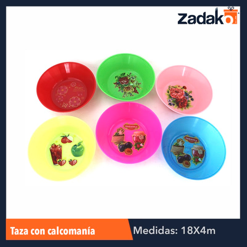 HP006 TAZON CON CALCOMANIA, CON 1 PZ O CAJA CON 200 PZS