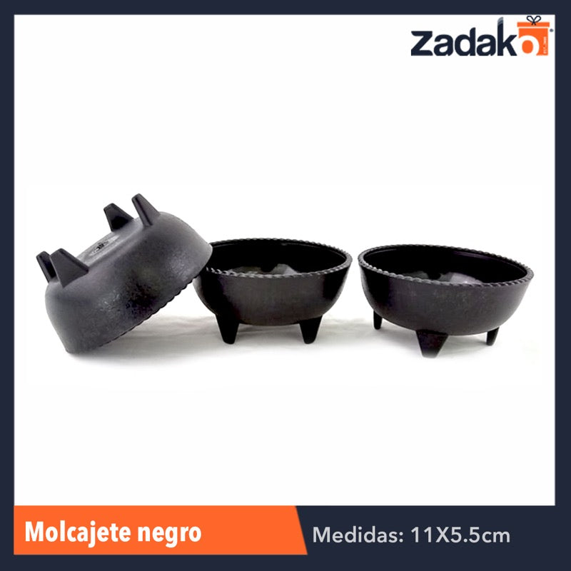 N-GPM-2418 MOLCAJETE NEGRO MEDIANO, CON 1 PZ O CAJA CON 180 PZS