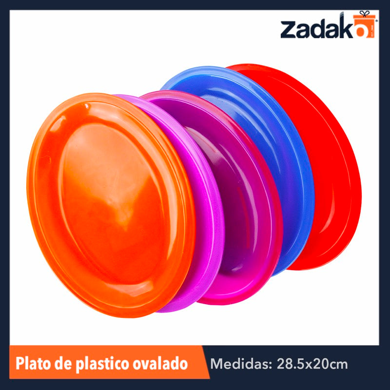 AL-4404 PLATO DE PLASTICO OVALADO , CON 1 PZ O CAJA CON 30 PZS