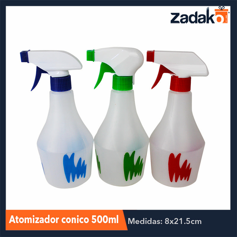 ATOMIZADOR CONICO 500 ML CON 1 PIEZA O CAJA CON 250 PIEZAS.
