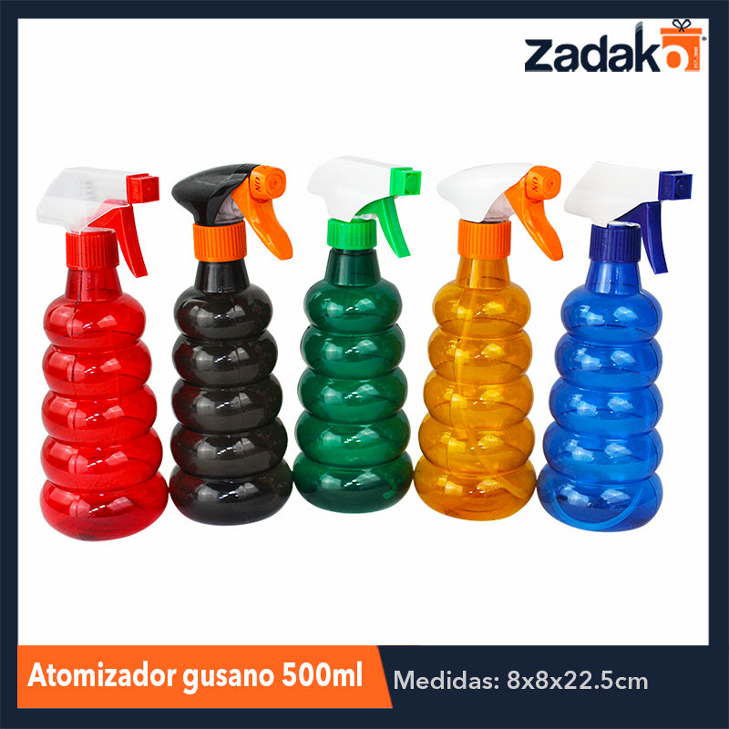 ATOMIZADOR GUSANO 500 ML CON 1 PIEZA O CAJA CON 250 PIEZAS