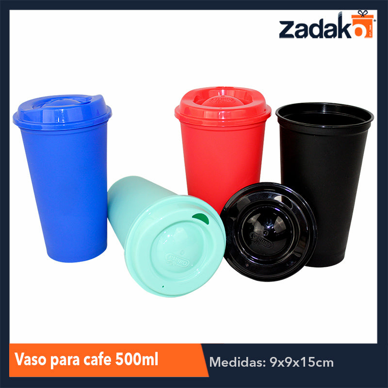 VASO PARA CAFÉ 500 ML CON 1 PZ O CAJA CON 15 PZS.