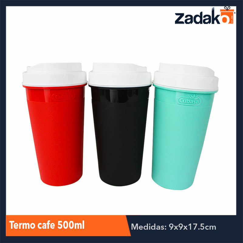 TERMO PARA CAFÉ 500 ML CON 1 PZ O CAJA CON 12 PZS.