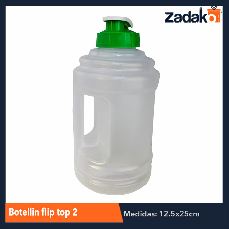 BOTELLIN FLIP TOP 2 CON 1 PZ O CAJA CON 12 PZS