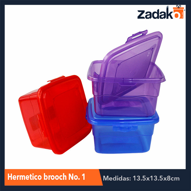 N-GPM-4234 HERMÉTICO BROOCH CUADRADO No. 1 CON 1 PZ O CAJA CON 12 PZS.