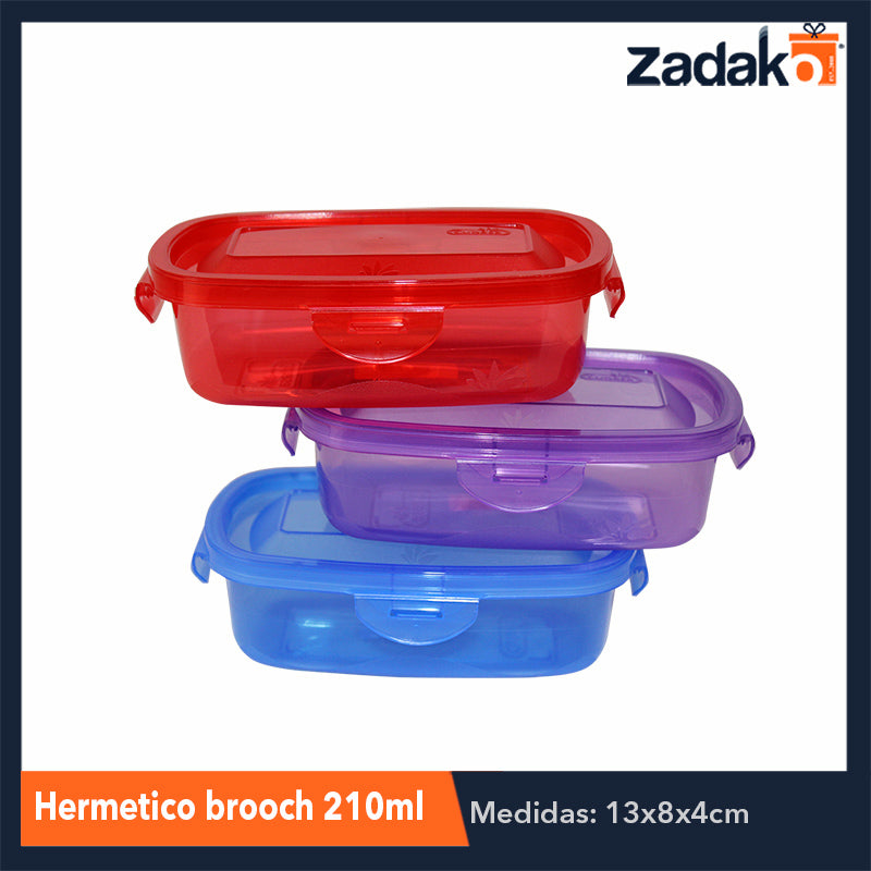 HERMÉTICO BROOCH RECTANGULAR 210 CON 1 PZ O CAJA CON 15 PZS