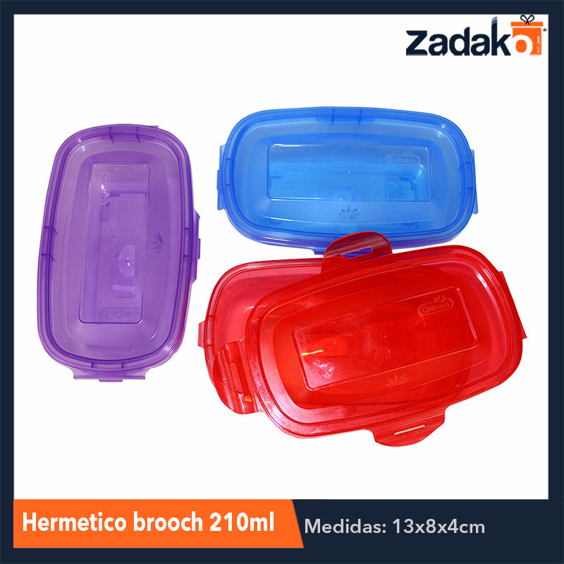 HERMÉTICO BROOCH RECTANGULAR 210 CON 1 PZ O CAJA CON 15 PZS