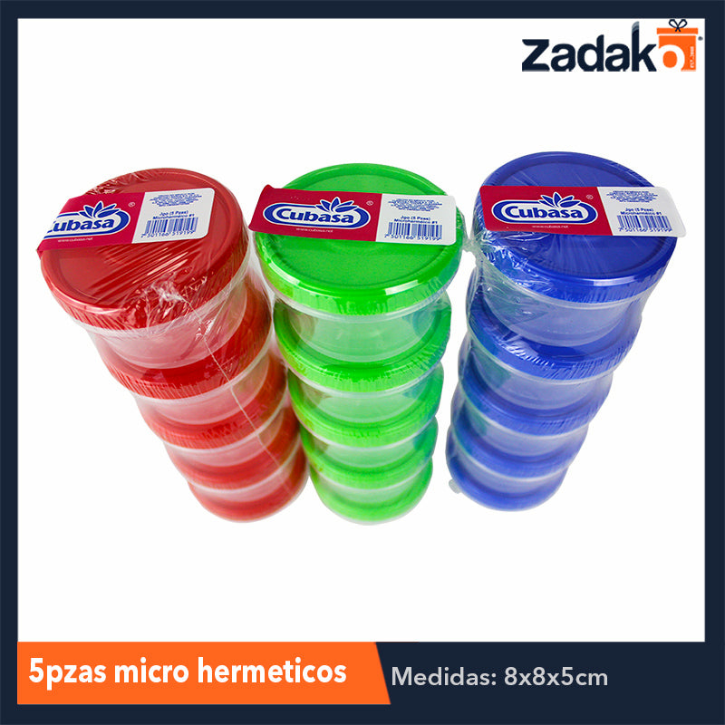 JUEGO 5 PIEZAS MICRO HERMETICOS No. 1 CON 1 PIEZA O CAJA CON 24 PIEZAS