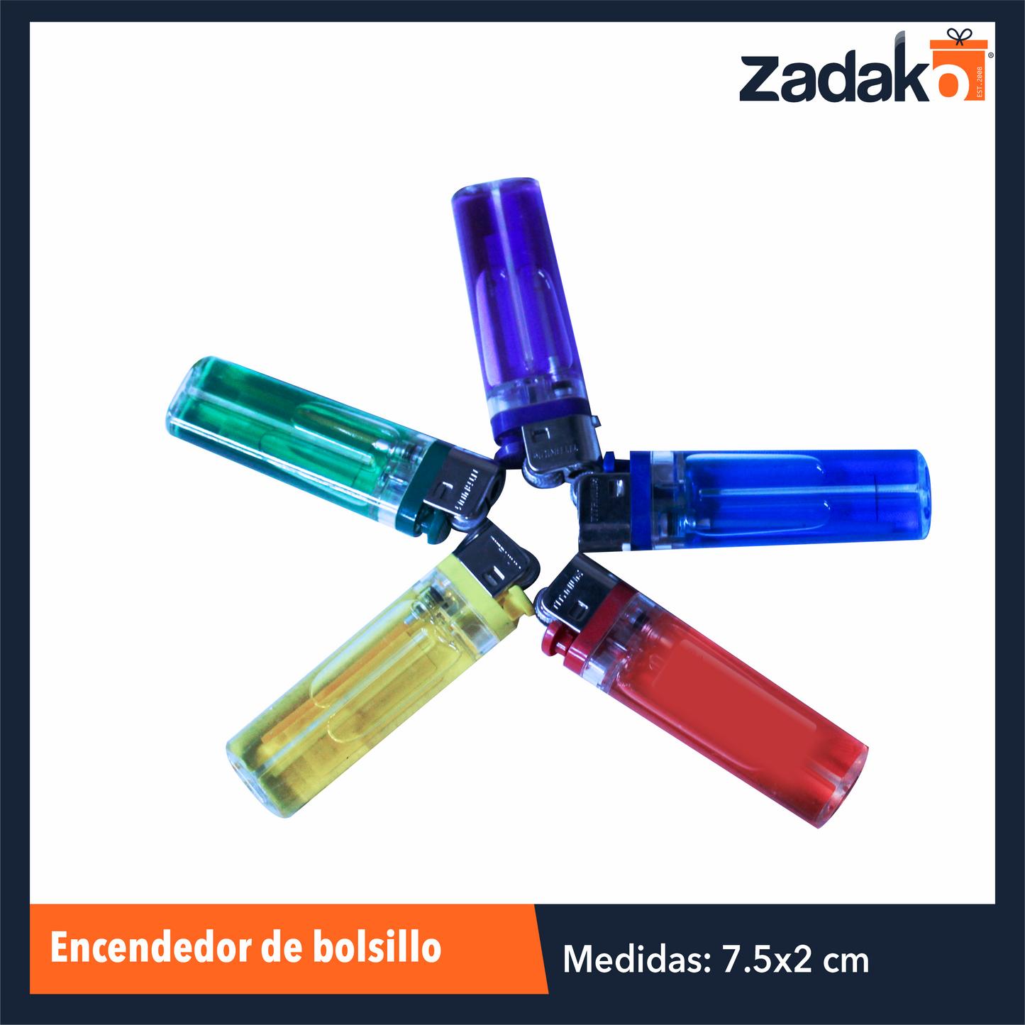 ENCENDEDOR DE BOLSILLO TITANIUM PAQ CON 50 PZS O CAJA CON 20 PQTS