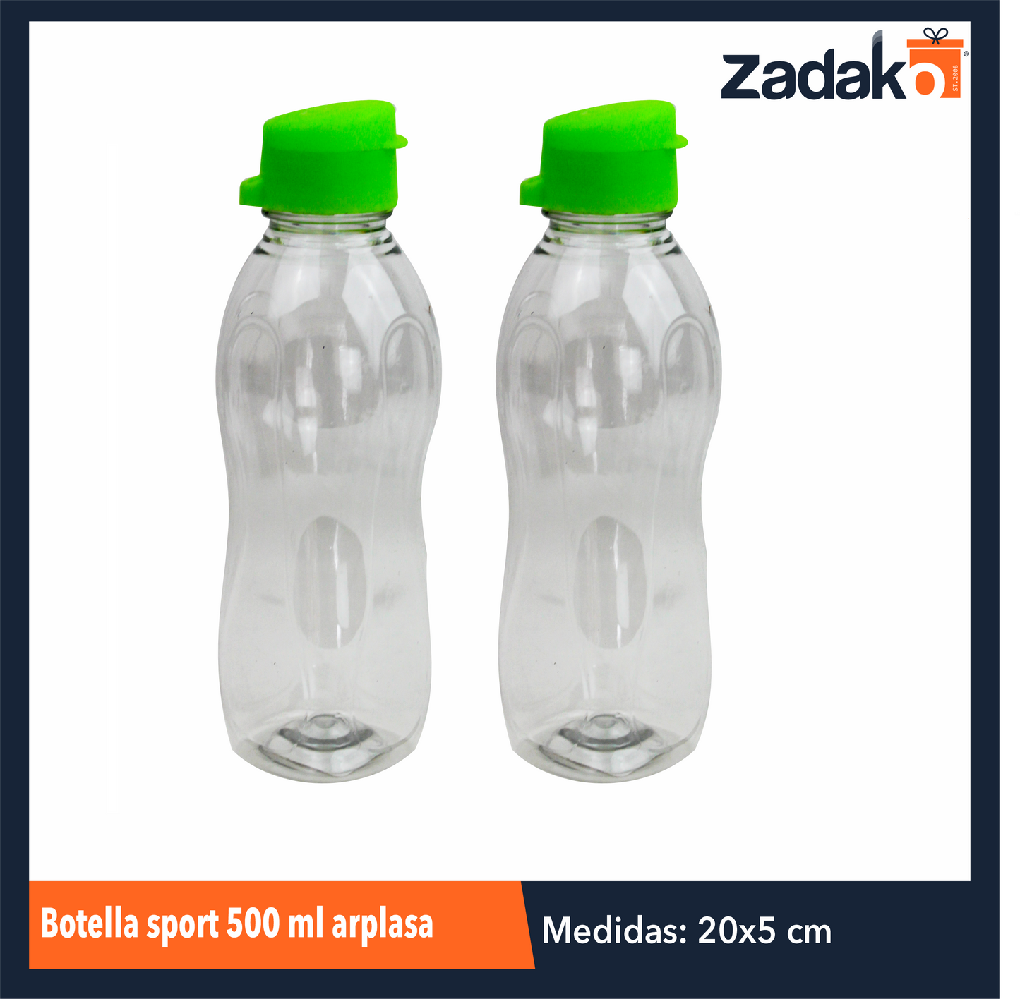 BOTELLA SPORT 500 ML ARPLASA CON 1 PZ O CAJA CON 53 PZS