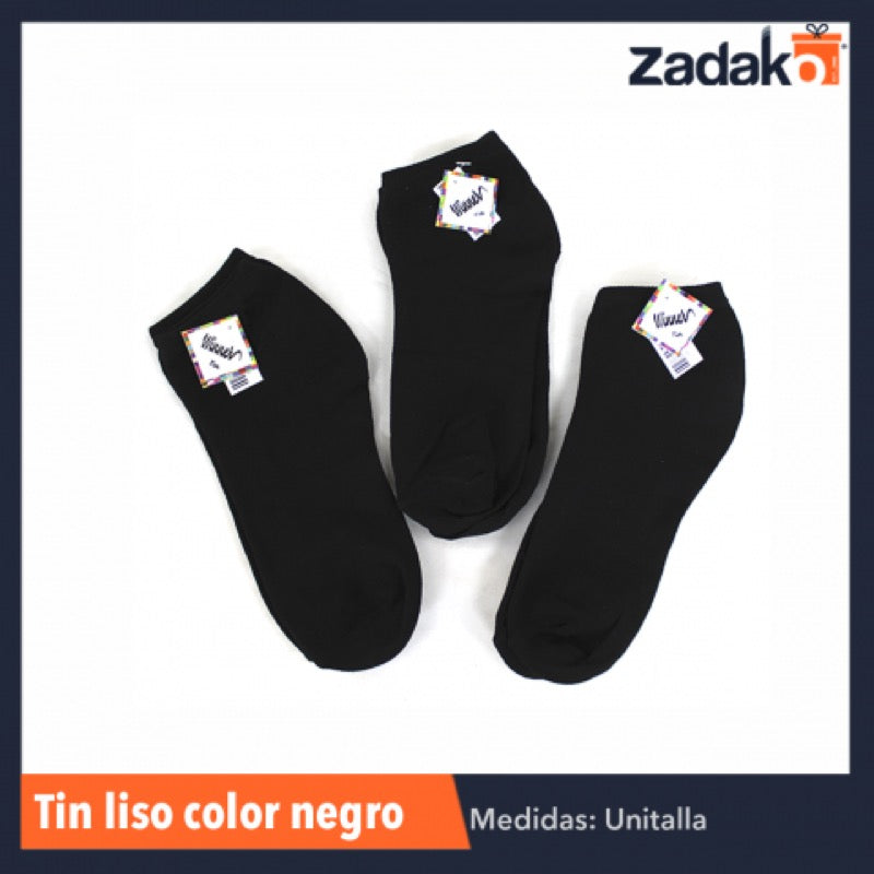 CALCETIN RACHEL NEGRO, CON 12 PZS, O CAJA CON 25 PQTS