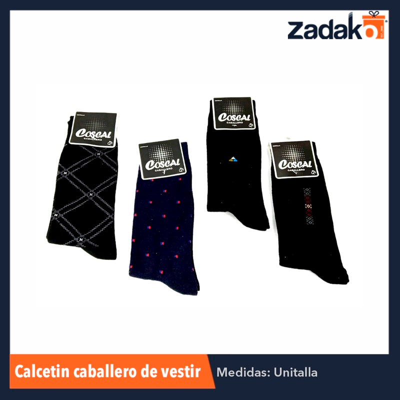 CALCETIN CABALLERO DE VESTIR, CON 12 PZS, O CAJA CON 30 PQTS