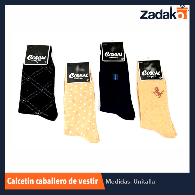 CALCETIN CABALLERO DE VESTIR, CON 12 PZS, O CAJA CON 30 PQTS